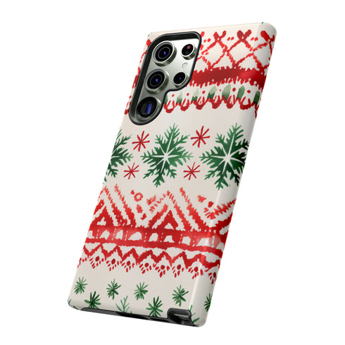Watercolor Study of Christmas Patterns - Impact Resistant Phone Case